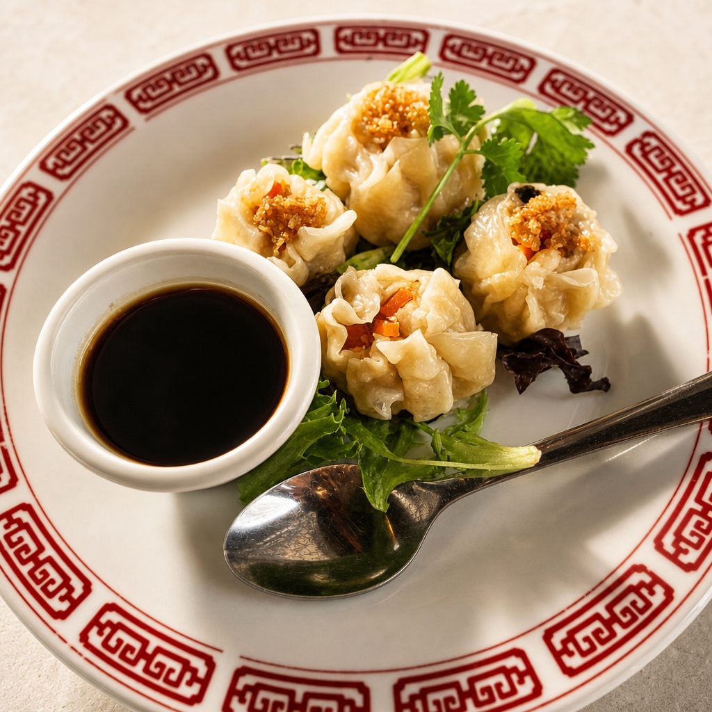 A4. Thai Shumai (Chicken & Shrimp).